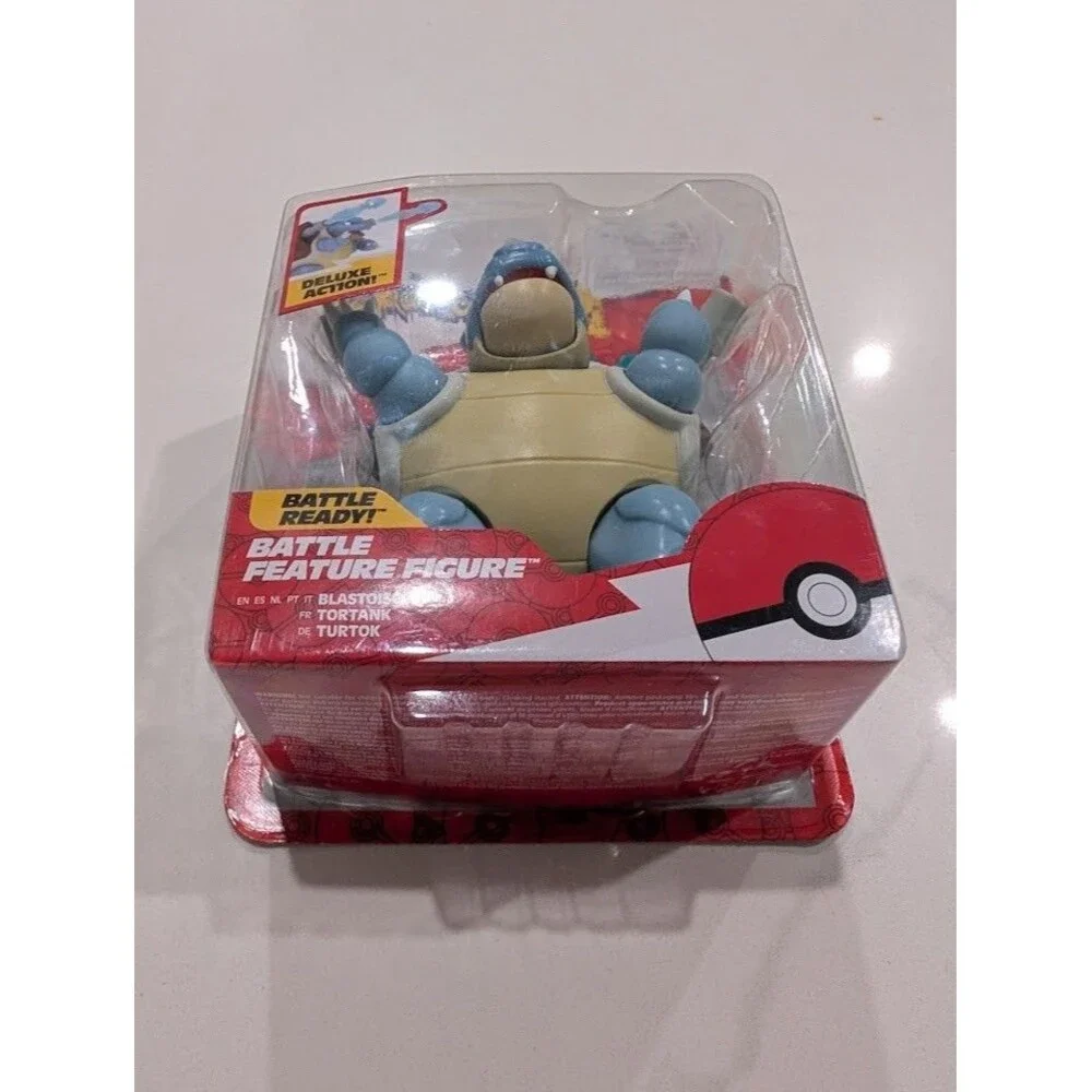 Nintendo Jazwares Pokemon 4.5 Inch BLASTOISE Battle Feature Deluxe Action Figure